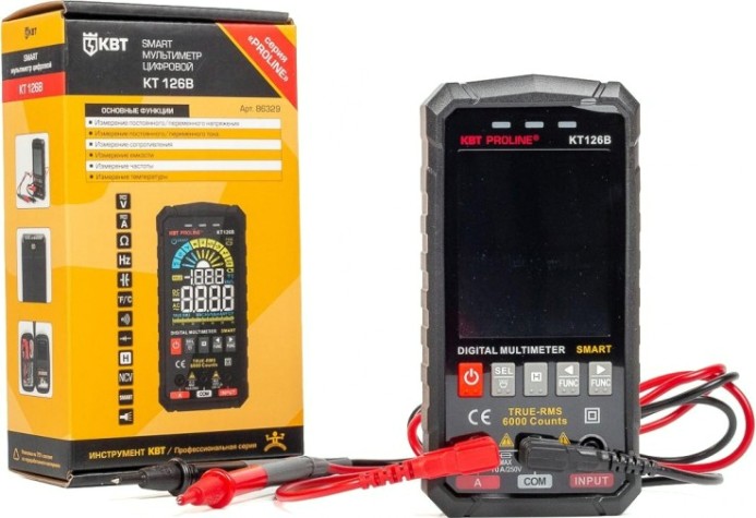 Мультиметр цифровой КВТ SMART KT 126В PROLINE [86329]