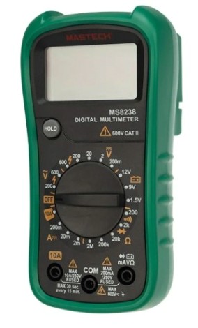Мультиметр цифровой MASTECH MS8238 в кожухе + тест батареек [13-2026]