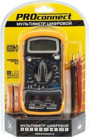 Мультиметр цифровой Proconnect MAS830L портативный [13-3021]