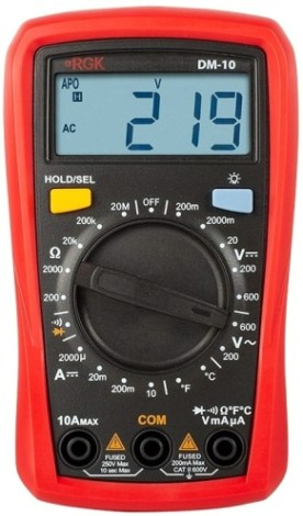 Мультиметр цифровой RGK DM-10 с поверкой [779623]