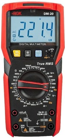 Мультиметр цифровой RGK DM-20 с поверкой [779647]