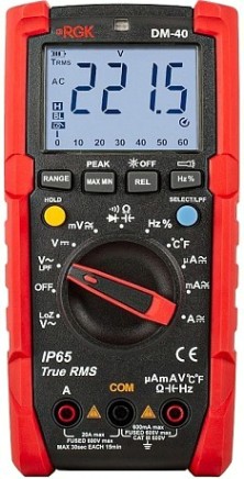 Мультиметр цифровой RGK DM-40 с поверкой [779661]