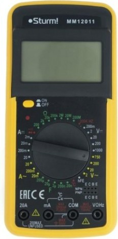 Мультиметр цифровой Sturm MM12011 Мультиметр цифровой Sturm MM12011