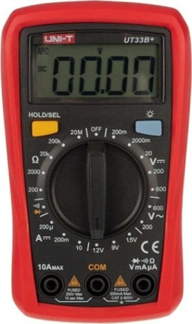 Мультиметр цифровой UNI-T UT33B портативный с тестом батареек [13-0056]
