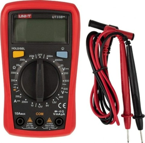 Мультиметр цифровой UNI-T UT33B портативный с тестом батареек [13-0056]
