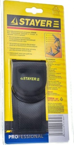 Мультитул STAYER PROFESSIONAL инструмент многофункциональный облегченные рукоятк [22854_z01]