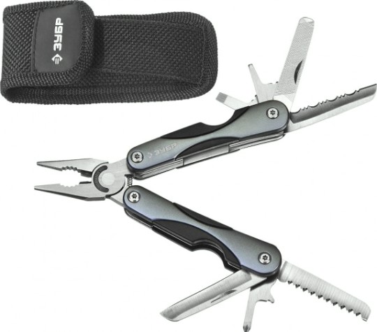 Мультитул ЗУБР МАСТЕР 10 в1, мини [47750]