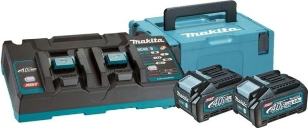 Набор АКБ и ЗУ MAKITA 40.0В 4,0 Ач Li-ion PSK XGT 40.0V 4,0 Ач Li-ion (2шт.) BL4040/DC40RB (1шт.) [191U04-0]