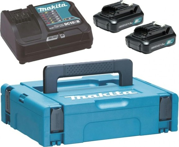 Набор АКБ и ЗУ MAKITA PSK 12.0В 1,5 Ач Li-ion (2шт.) BL1016/DC10SB (1шт.) MKP1SY122 [197652-7]