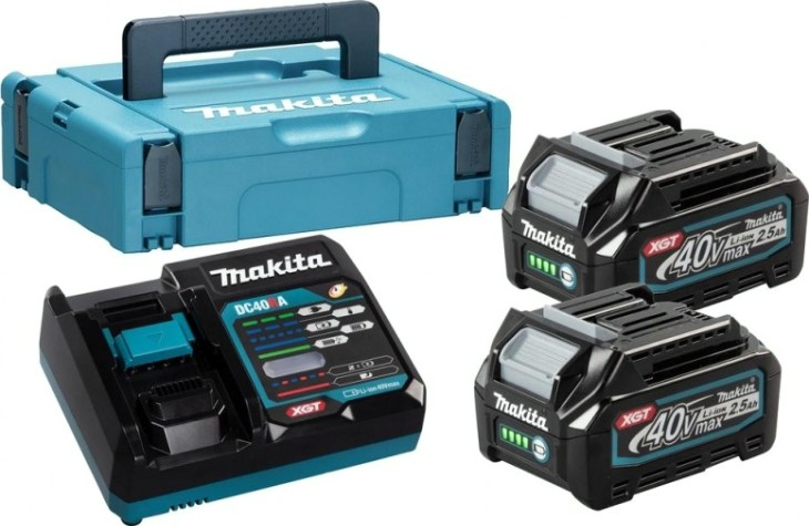 Набор АКБ и ЗУ MAKITA PSK XGT 40.0В 2,5 Ач Li-ion (2шт.) BL4025/DC40RA (1шт.) [191J83-2]