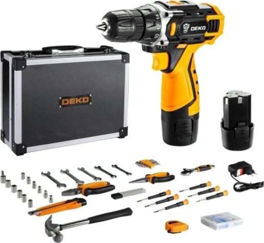 Набор аккумуляторного инструмента DEKO DKCD12FU-L premium + дрель [063-4136]