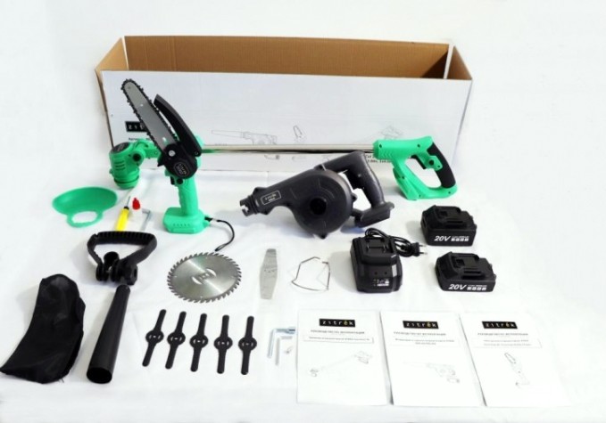 Набор аккумуляторного инструмента ZITREK GreenCut 20, GreenSaw 20, ZKBL20 set 3 in 1 3 в 1, 1х2.0ач, 1х4.0ач [082-2022]