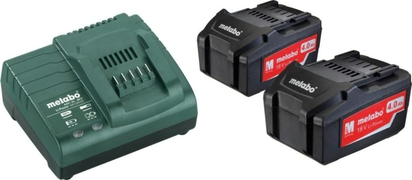 Набор аккумуляторов и зарядное устройство METABO 18V Basic-Set 4.0 2х4.0 Ач [685050000]