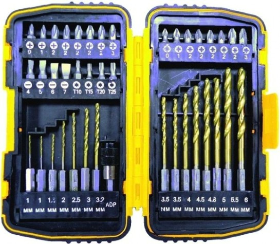 Набор бит Biber 84945 и сверл 40 пред. [тов-160269]