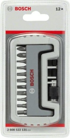 Набор бит BOSCH Extra Hard 12 шт PH/PZ/T/S/HEX + быстросменный держатель [2608522131]