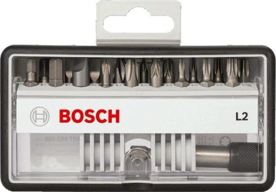 Набор бит BOSCH Extra Hard 18 шт Robust Line PH/PZ/T/S/HEX 25 мм + держатель [2607002568]