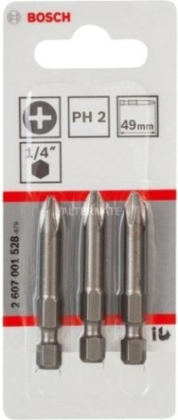 Набор бит BOSCH из 3 шт. PH 2х49 мм Extra Hard [2607001528]