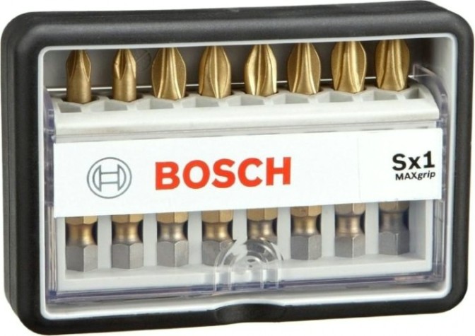 Набор бит BOSCH ROBUST LINE 8 предметов PH1+PZ3 49 мм Max Grip [2607002572]