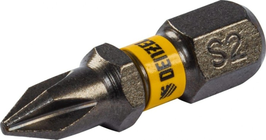 Набор бит Denzel PH1х25 сталь s2, шестигранный профиль, 10 шт. [11651]