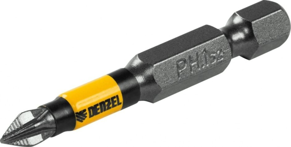 Набор бит Denzel PH1х50 сталь s2, круглый профиль, 10 шт. [11648]