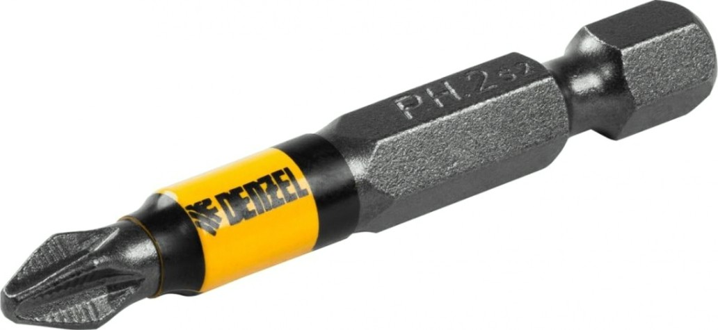 Набор бит Denzel PH2х50 сталь s2, круглый профиль, 10 шт. [11641]