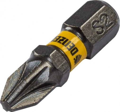 Набор бит Denzel PZ2х25 сталь s2, шестигранный профиль, 10 шт. [11654]