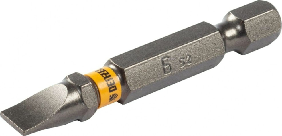 Набор бит Denzel SL6,0х50 сталь s2, шестигранный профиль, 10шт. [11660]