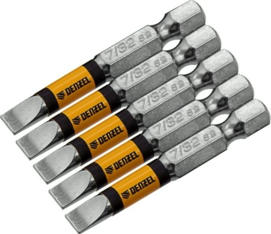 Набор бит Denzel SL7/32"x2" 5 шт. [7711312]