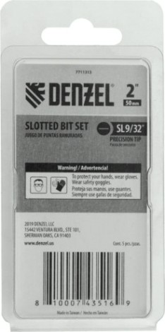 Набор бит Denzel SL9/32"x2" 5 шт. [7711313]