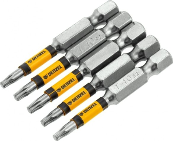 Набор бит Denzel T10x2" 5 шт. [7711318]