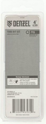 Набор бит Denzel T15x4" 5 шт. [7711329]