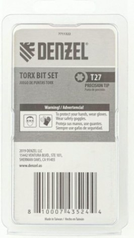 Набор бит Denzel T27x2" 5 шт. [7711322]
