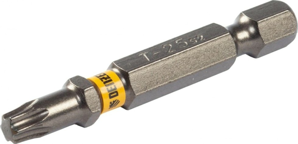 Набор бит Denzel TORX 25х50 сталь s2, шестигранный профиль, 10 шт. [11670]