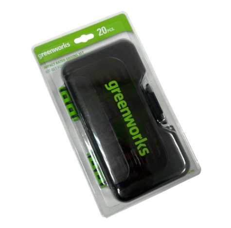 Набор бит GREENWORKS 2 944 407 в кейсе, 20 предметов [2944007]