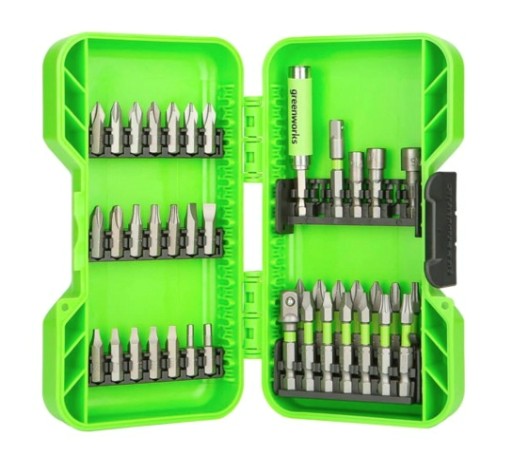 Набор бит и головок GREENWORKS 2 944 207 в кейсе, 40 шт. [2944207]