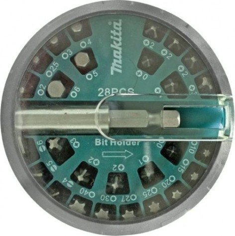 Набор бит и насадок MAKITA B-28911 28 предеметов Torsion [B-28911]