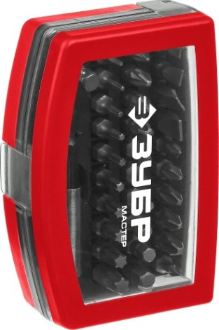 Набор бит и насадок ЗУБР МАСТЕР 32 шт, cr-v [26393-H32]