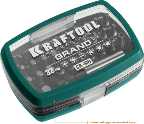 Набор бит KRAFTOOL 26083-H32 cr-mo 32 пред. Набор бит KRAFTOOL 26083-H32 cr-mo 32 пред.