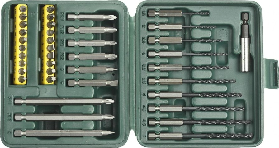 Набор бит KRAFTOOL 26156-H40 со сверлами, 40 пред. Набор бит KRAFTOOL 26156-H40 со сверлами, 40 пред.