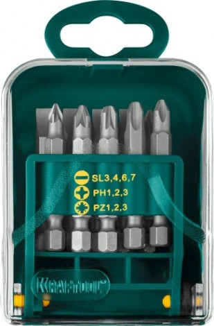 Набор бит KRAFTOOL EXPERT 26135-H21 в мобильном бит-боксе с клипсой, cr-v, 25мм, 21 пр [26135-H21]