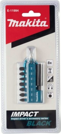 Набор бит MAKITA E-11994 Impact Black 25 мм 8 предметов [E-11994]