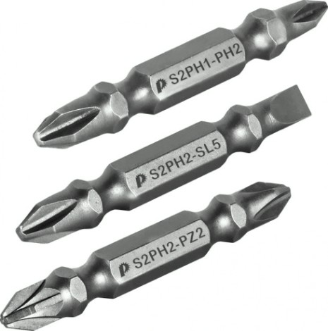 Набор бит ПРАКТИКА "Мастер" 3шт PH2/PZ2, PH2/PH1, PH2/SL0.8-5 50мм [776-362]