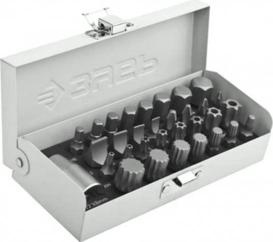 Набор бит ЗУБР PH, SL, HEX, TORX, SPLINE, 32 пред. [2655-H32]