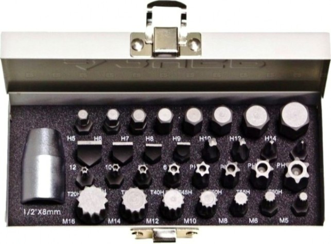 Набор бит ЗУБР PH, SL, HEX, TORX, SPLINE, 32 пред. [2655-H32]