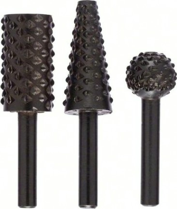 Набор бор-фрез BOSCH 3 шт (шарошки) [1609200307]
