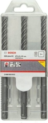 Набор буров BOSCH 3 СВ. SDS-plus X5L 100/160 мм [2608833912]