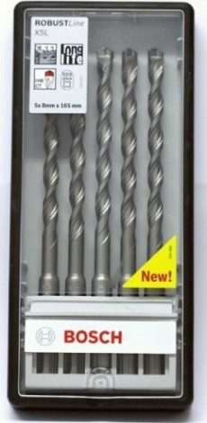 Набор буров BOSCH 5 СВ. SDS-plus X5L 8x100/165 мм [2608585071]