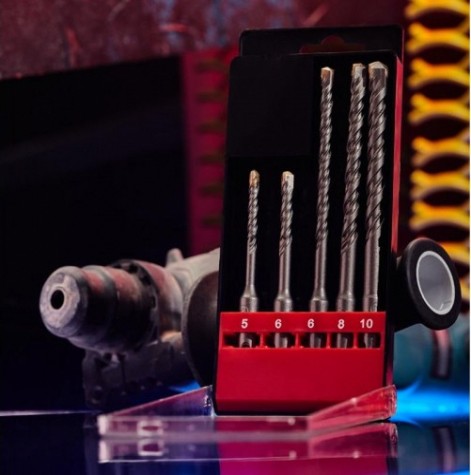 Набор буров REXANT SDS-plus 5-6 х110, 6-8-10 х160 мм, 5 шт. [91-0406]