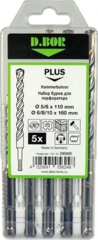 Набор буров SDS-plus D.BOR 5 предметов 240400 [61140]