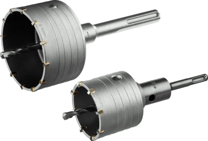 Набор буровых коронок SDS-plus/SDS-MAX ЗУБР ПРОФЕССИОНАЛ с оснасткой, d=68, 100 мм, кейс, [29185-H2-2]